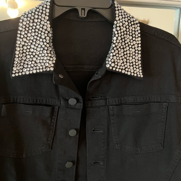 NWOT L’AGENCE Celine Crystal Embellished Collar Shacket - Picture 6 of 6